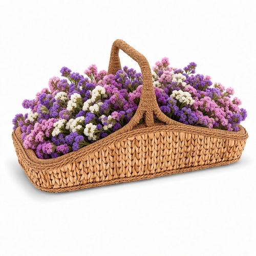 Sweater Weave Wicker Wildflower Basket