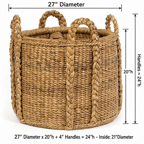 Wicker Fireplace Basket