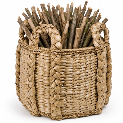 Wicker Kindling Basket