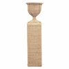 Wicker Urn and Pedestal