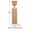 Wicker Urn and Pedestal