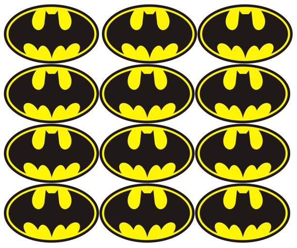 Cake Toppers Batman Symbol Cupcake Toppers Edible Image