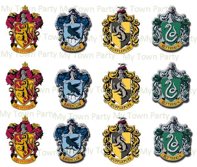 Cake Toppers Harry Potter Hogwarts Houses Cupcake Toppers Edible Image
