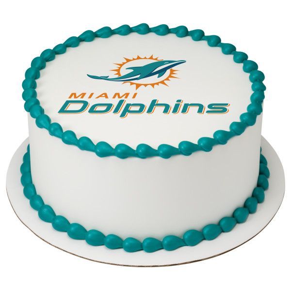 NFL Cake Toppers Miami Dolphins Cake Topper Edible Image