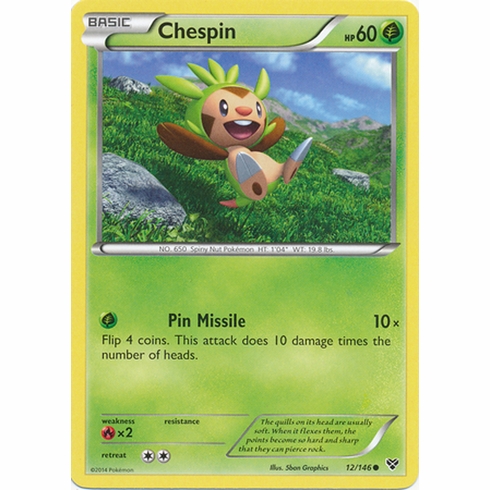 Pokemon Chespin Card
