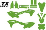 TX RACE Restyle Plastic Kit  Kawasaki KX125-250 03-07 Template 