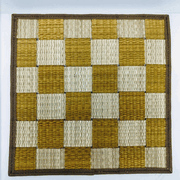 Small Straw Woven Mat - Yellow