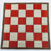 Small Straw Woven Mat - Orange