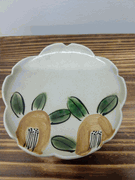 Footed Dish with Scalloped Edge
