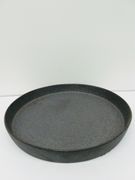 Matte Metallic Grey Flat Dish