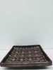 Footed Square Brown Lattice Plate Footed Square Brown Lattice Plate