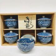 Set of 5 Indigo Cups 