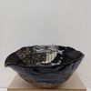 Large Black Oribe Bowl with Spout