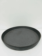 Matte Metallic Grey Flat Dish