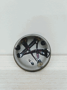 Small Grey Dish with Silver Graphics