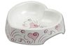 Designer Hearts & Swirls Pet Bowl Pink & White 1cup