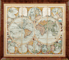 Map of the World Engraving on Fabric Map of the World Engraving on Fabric