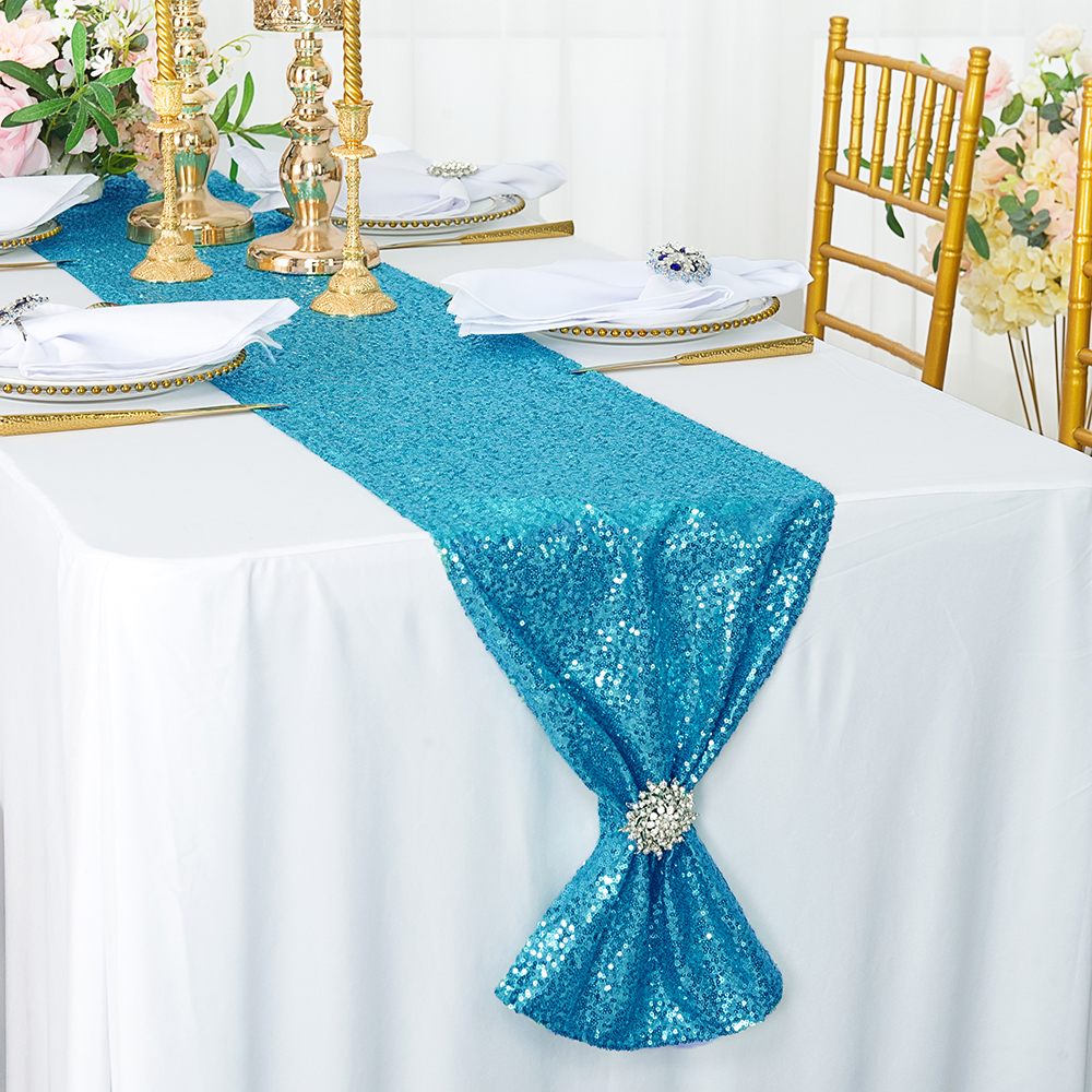 Turquoise Sequin Table Runners Wholesale