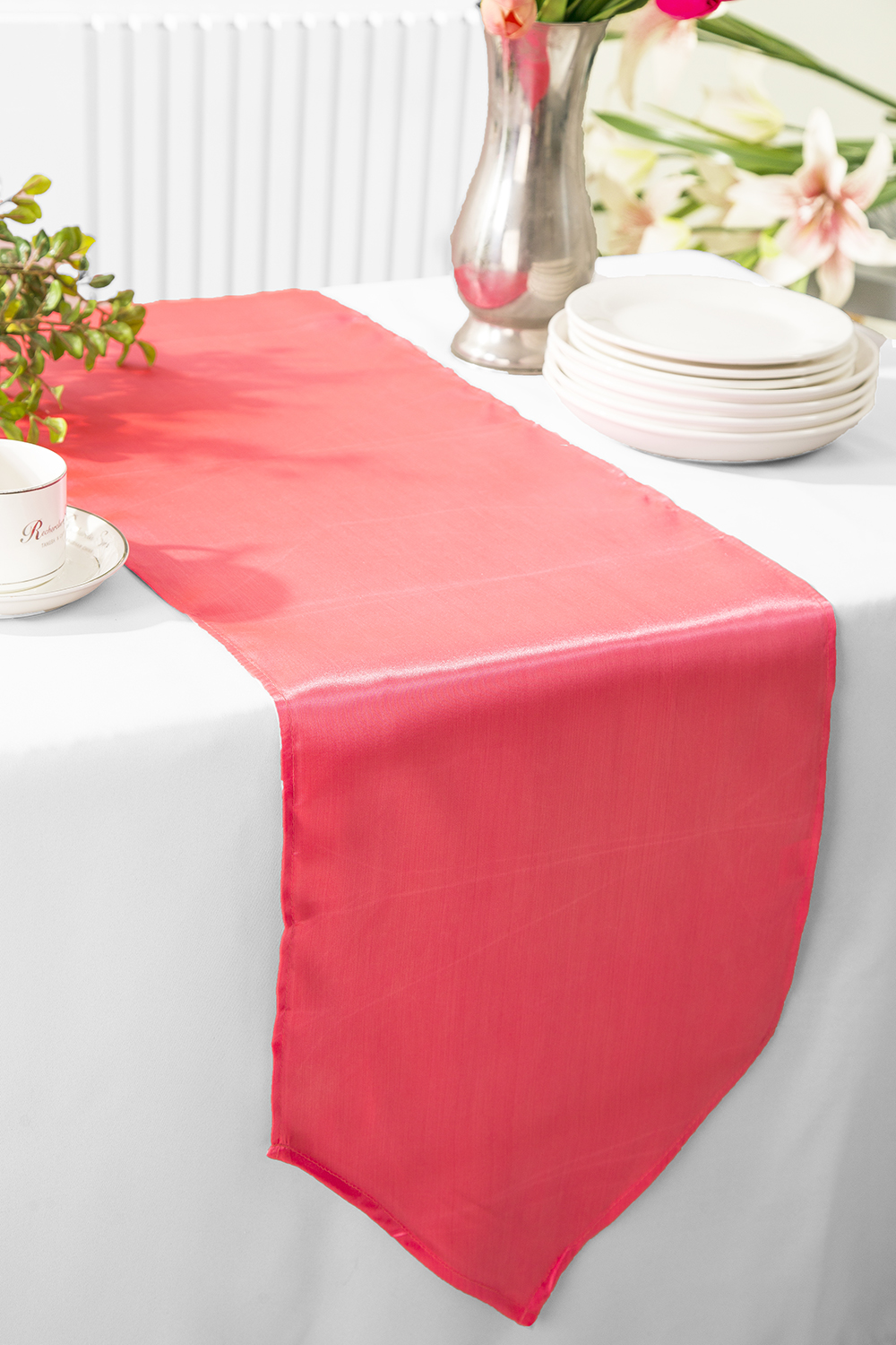 Coral Satin Table Runners Wholesale