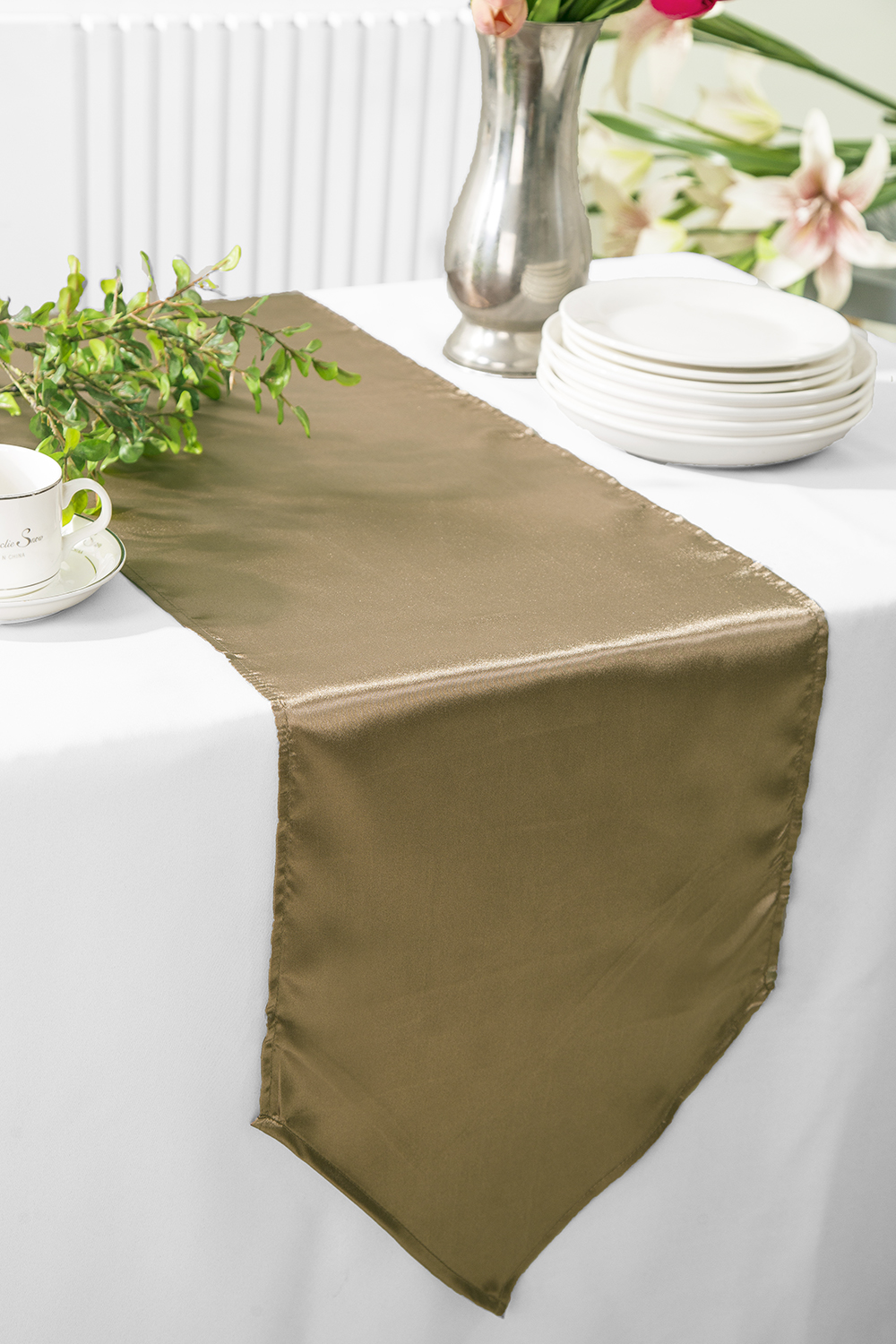 Latte Satin Table Runners Wholesale