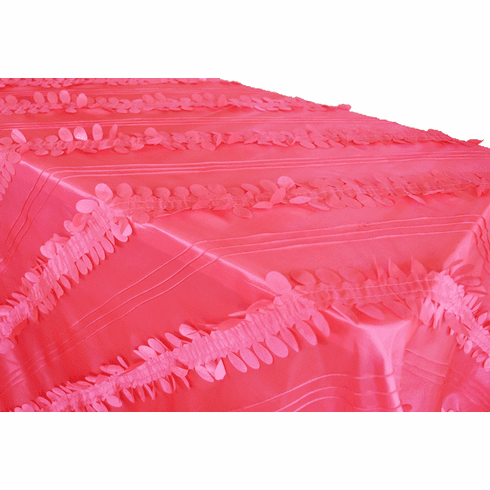 90"x 132" Rectangle Forest Taffeta Tablecloth - Coral 67706(1pc/pk)