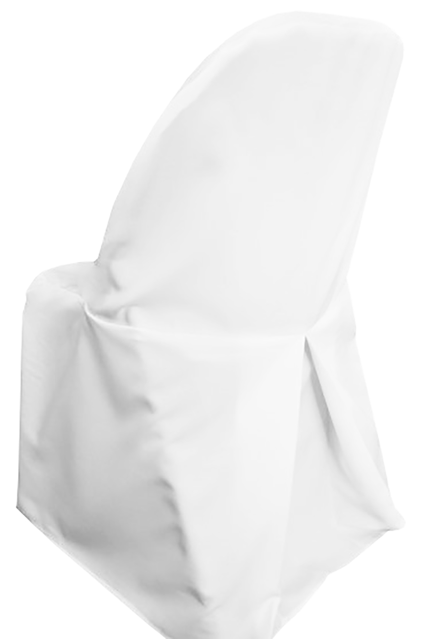 White Polyester Folding Chair Covers