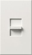 Lutron NFTU-5A-WH Nova 120V / 5A Fluorescent Tu-Wire Single Pole Slide-to-Off Dimmer in White