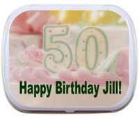 Birthday Cake Personalized Mint Tins