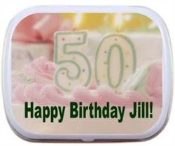 Birthday Cake Personalized Mint Tins