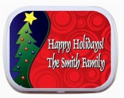 Christmas Tree Wave - Personalized Mint Tins