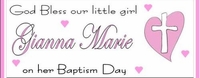 CHWBL-19 Pink Cross Baptism Water Bottle Labels