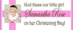 CHWBL-23 Girl Photo Christening Water Bottle Label