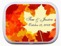 Colorful Leaves Personalized Mint Tin