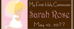 COM-007 Pink and Brown First Communion Candy Bars