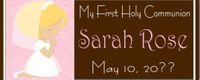 COM-007 Pink and Brown First Communion Candy Bars