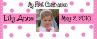COM-01 Pink Polka Dot Communion Candy Bars