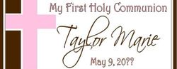 COM-015 Pink Cross Communion Candy Bar Wrapper