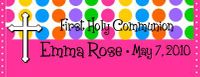 COM-08 Hot Pink Dot Communion Wrapper