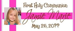 COM-17 Hot Pink Photo Communion Candy Wrapper