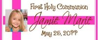 COM-17 Hot Pink Photo Communion Candy Wrapper
