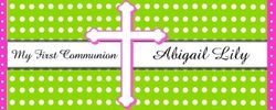 COM-22CW Green and White Dot Communion Wrapper