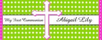 COM-22CW Green and White Dot Communion Wrapper