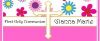 COM-0025CW Pink Floral First Communion Candy Wrappers