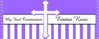 COM-26CW Lavender & White Stripe First Communion Wrapper