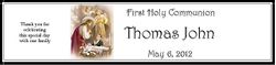 COM-28 Religious First Communion Water Bottle Label