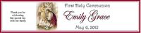 COM-29 Religious First Communion Girl Water Bottle Label