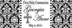 COM-32CW Damask First Holy Communion Candy Bars