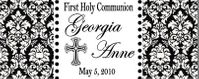 COM-32CW Damask First Holy Communion Candy Bars