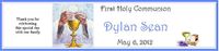 COM-33 Chalice First Communion Water Bottle Label