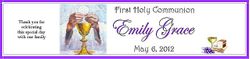 COM-33G Chalice First Communion Water Bottle Label